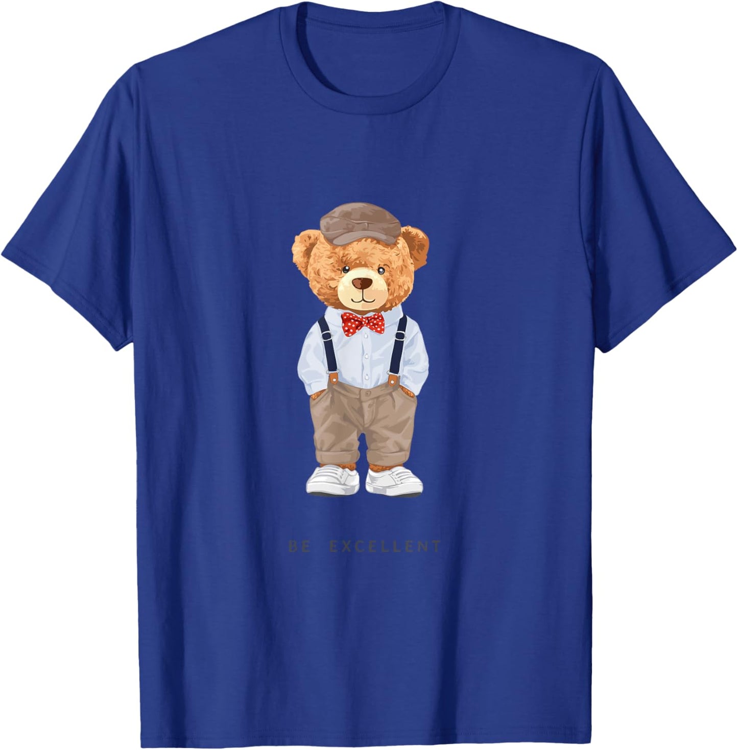 Bahaa's -Adults, Kids Black Cartoon Teddy Bear T-Shirt - T-Shirt | Royal