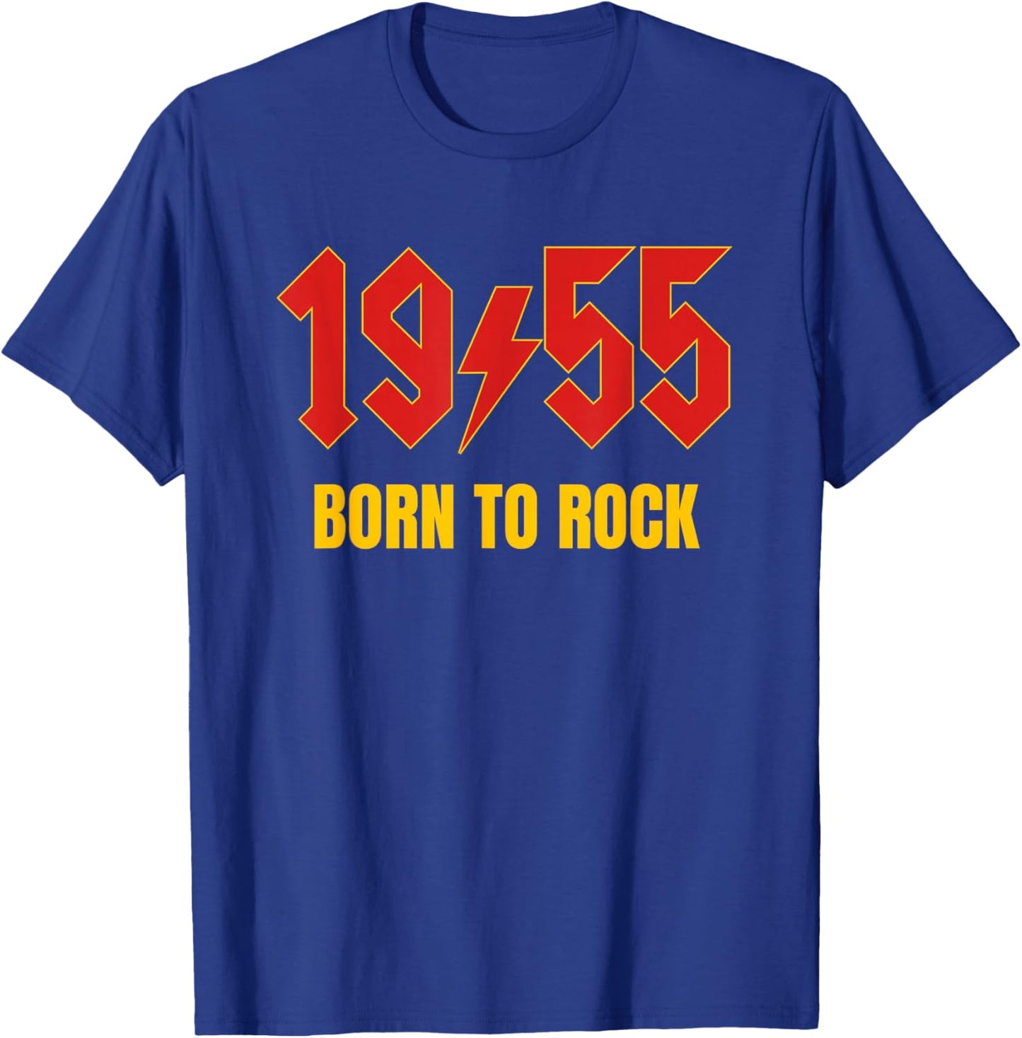 1955 Born to Rock Funny 70th Seventy Birthday Men Women T-Shirt - T-Shirt | Royal