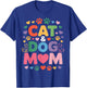 Cats and Dog Mom for Animal Lovers T-Shirt - T-Shirt | Royal