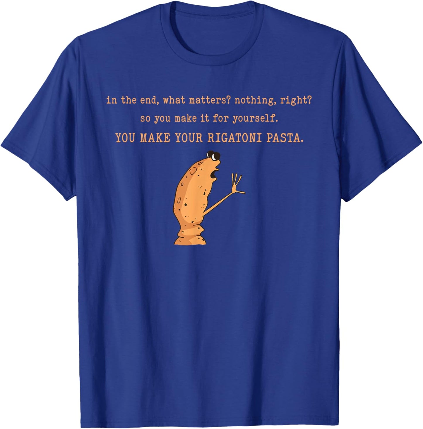 Funny Rigatoni Pasta Marcus The Worm Meme Brain Rot T-Shirt - T-Shirt | Royal
