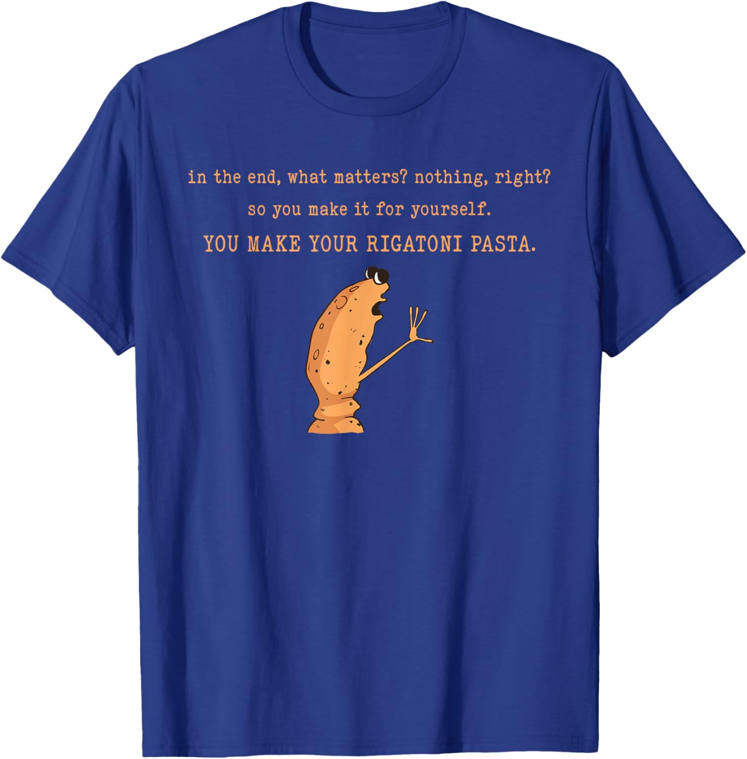 Funny Rigatoni Pasta Marcus The Worm Meme Brain Rot T-Shirt - T-Shirt | Royal