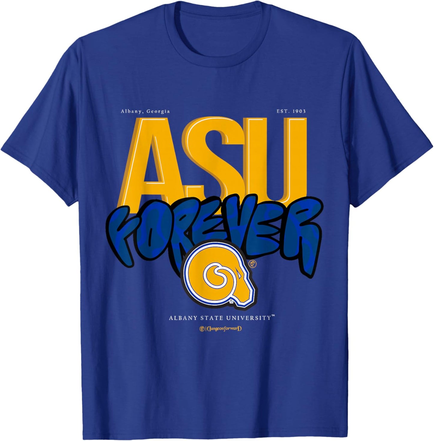 The Yard Essentials - Albany State University - ASU Forever T-Shirt - T-Shirt | Royal