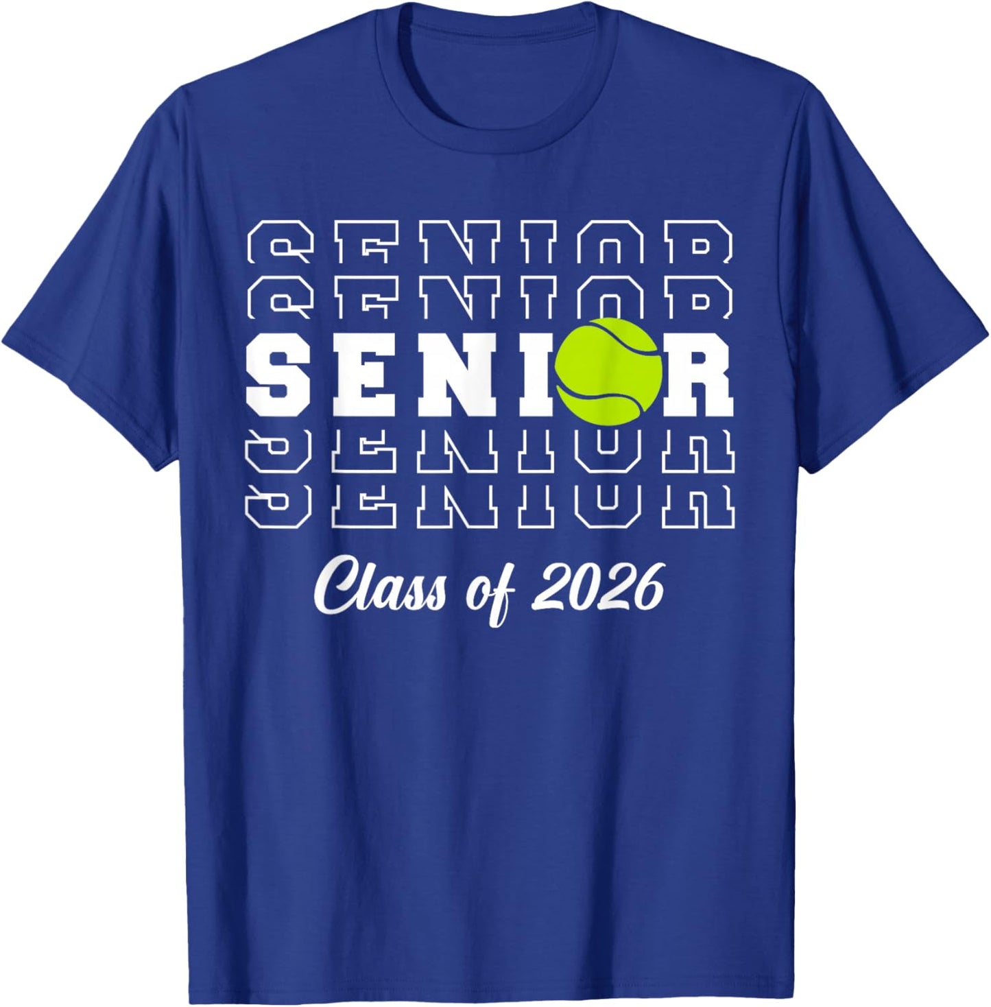 Class of 2026 Tennis Senior Athlete T-Shirt - T-Shirt | Royal