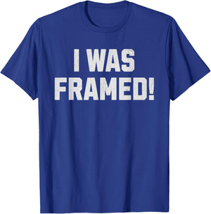 Framed! Murder Mystery and Crime Scene T-Shirt - T-Shirt | Royal