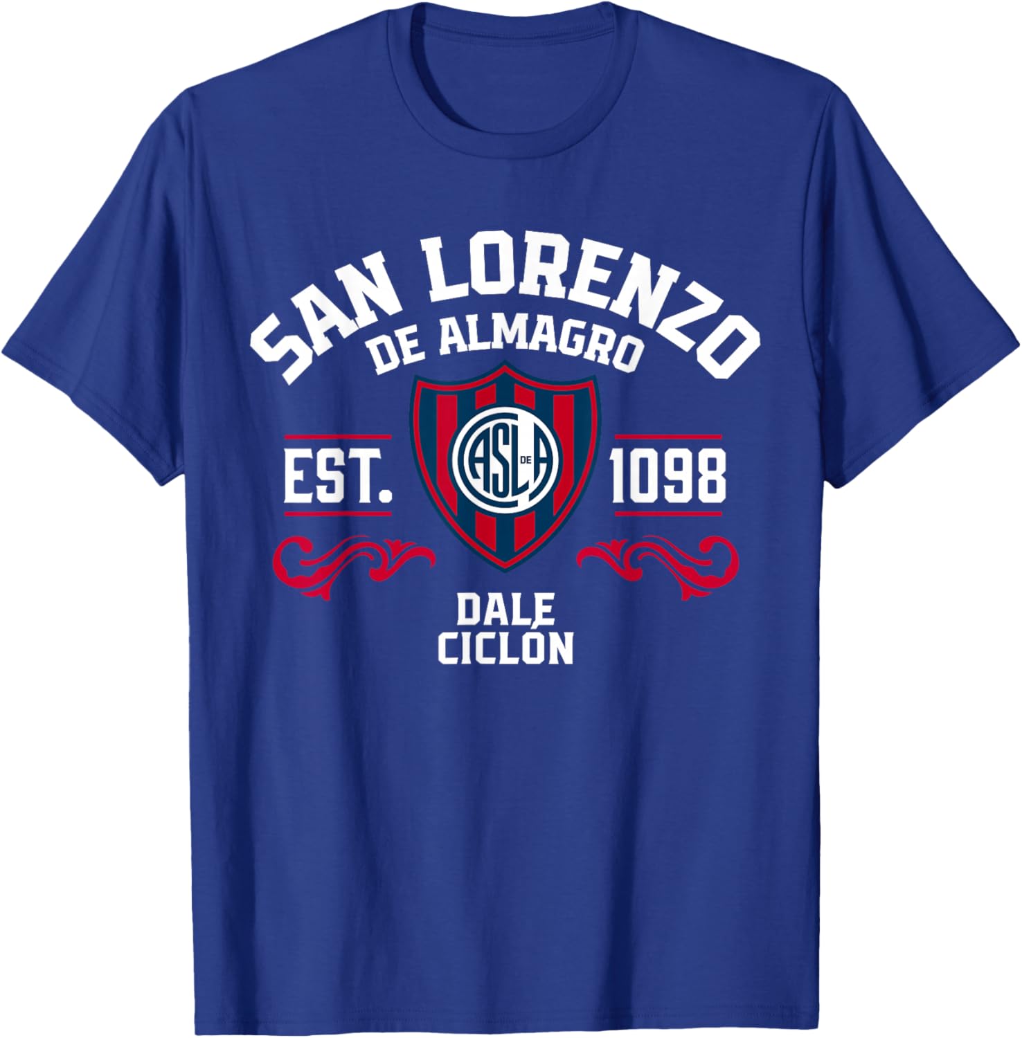 San Lorenzo de Almagro - Est. 1908 Dale Cyclone Vintage Crest T-Shirt - T-Shirt | Royal