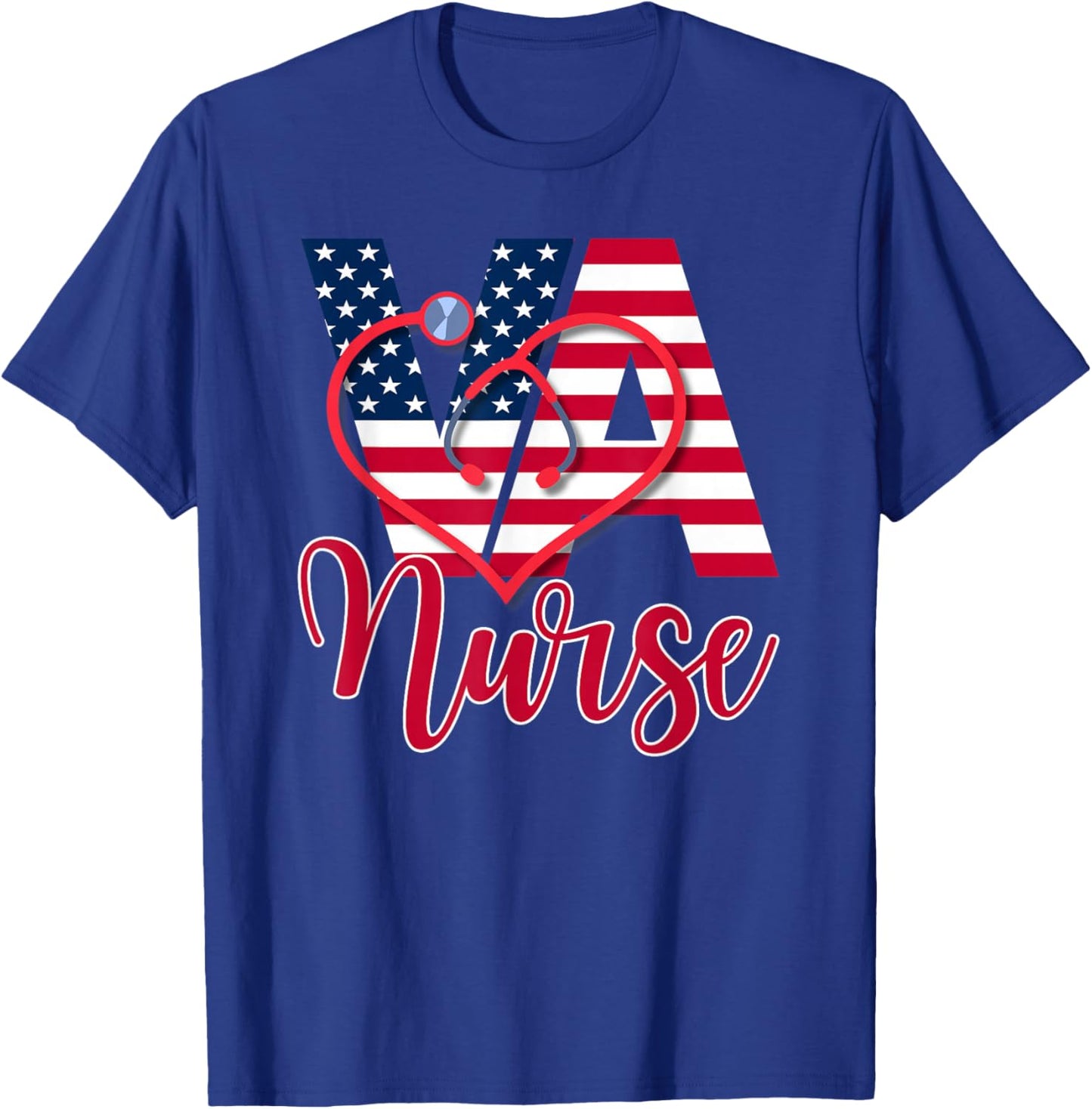 VA Nurse T Shirt Women Men | VA Nurse Shirts Men T-Shirt - T-Shirt | Royal
