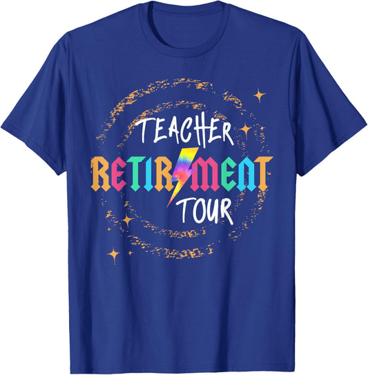 Groovy Teacher Retirement Retired 2026 Women Men 2 Sided T-Shirt - T-Shirt | Royal