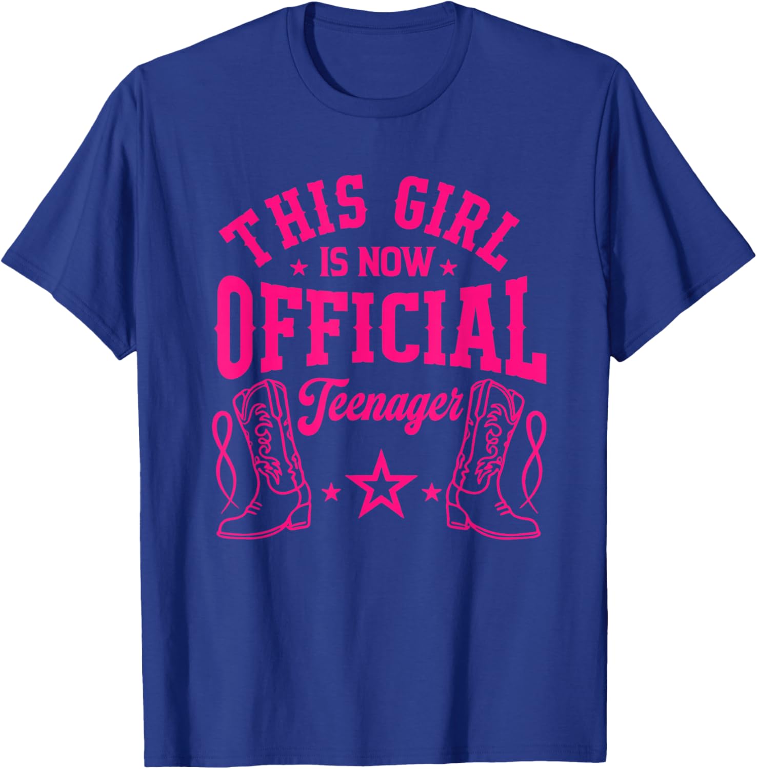 Official Teenager Western 13th Birthday Cowgirl 13 Yrs Old T-Shirt - T-Shirt | Royal