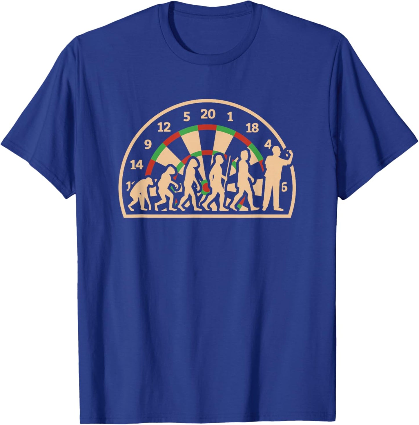 Dart Evolution Retro Dartboard Player Men Women T-Shirt - T-Shirt | Royal