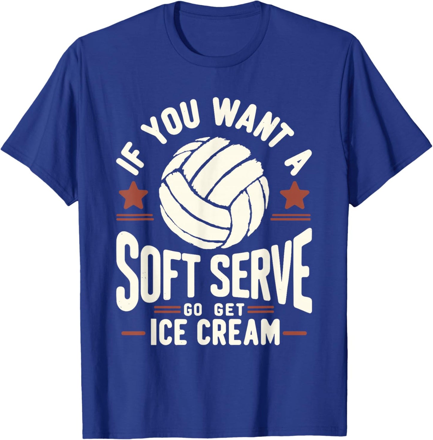Funny Volleyball , Soft Serve Volleyball Player T-Shirt - T-Shirt | Royal