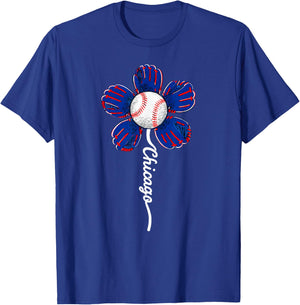 Chicago Flower Women Boys Girls Kids T-Shirt - T-Shirt | Royal