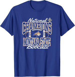Montana State Bobcats National Champs 2025 Football Victory T-Shirt - T-Shirt | Royal