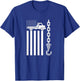 Car Tow Truck American Flag Hook Chain Flatbed Truck Driver T-Shirt - T-Shirt | Royal