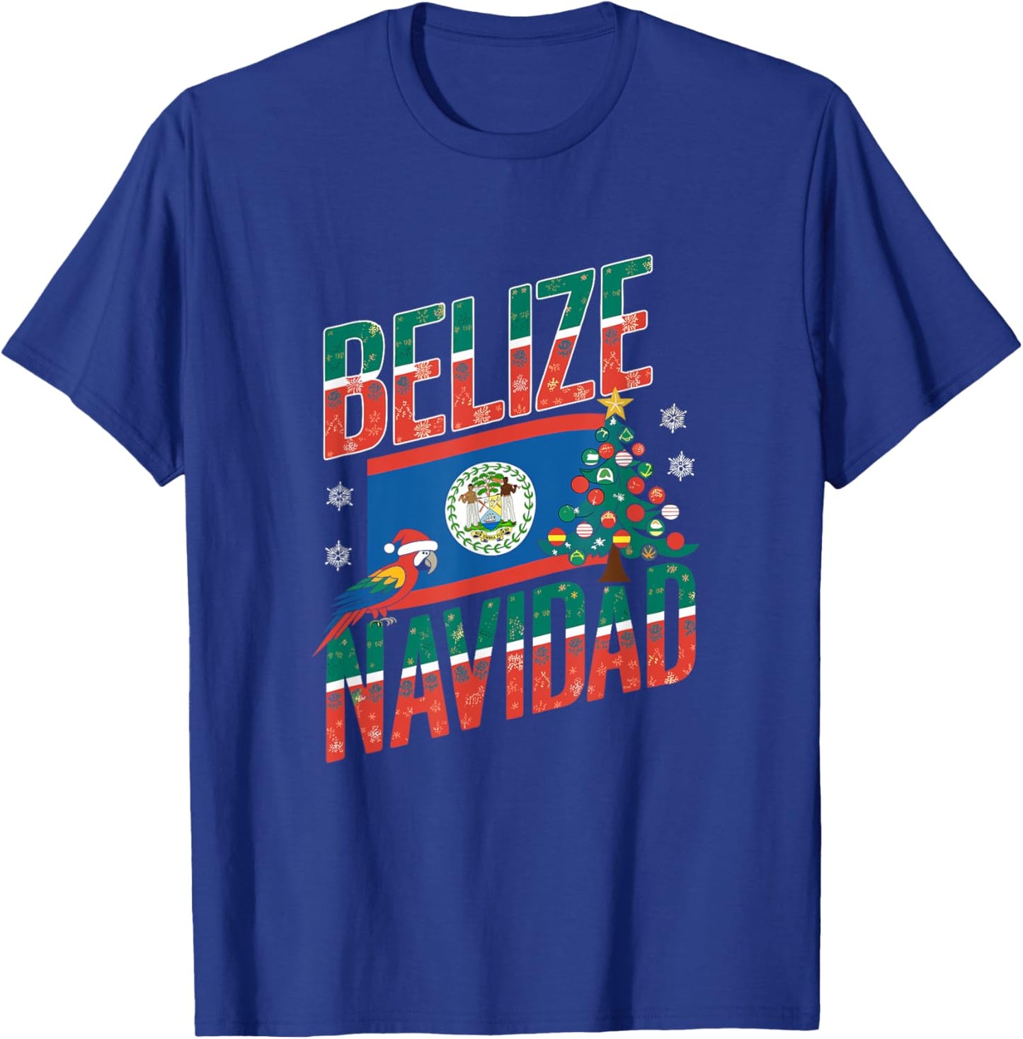 Belize Navidad Funny Christmas Pun Saying Holiday Vacation T-Shirt - T-Shirt | Royal