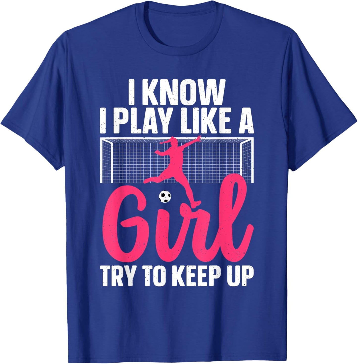 Funny Soccer Art Girls Soccer Player Soccer Lover T-Shirt - T-Shirt | Royal