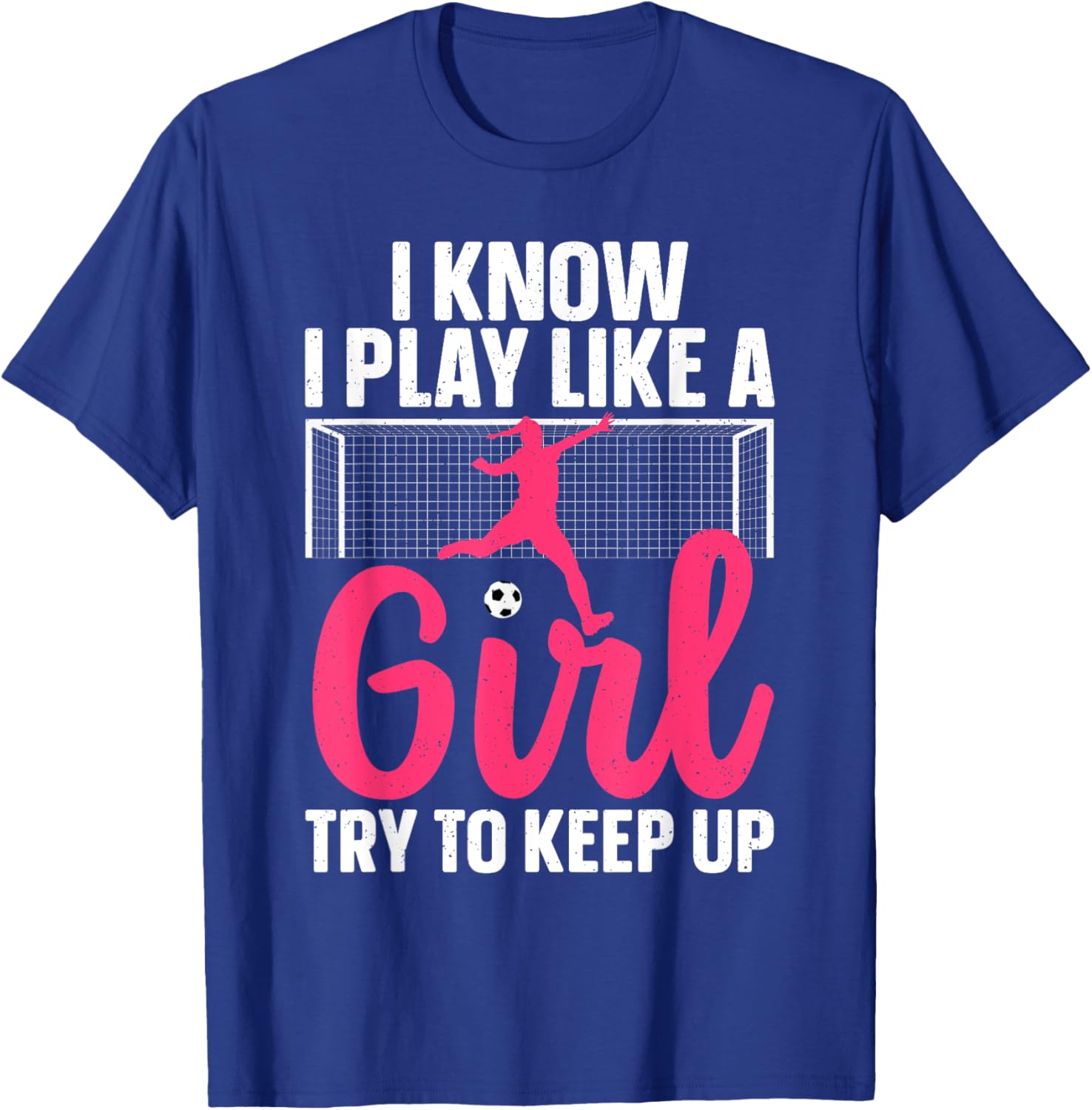 Funny Soccer Art Girls Soccer Player Soccer Lover T-Shirt - T-Shirt | Royal