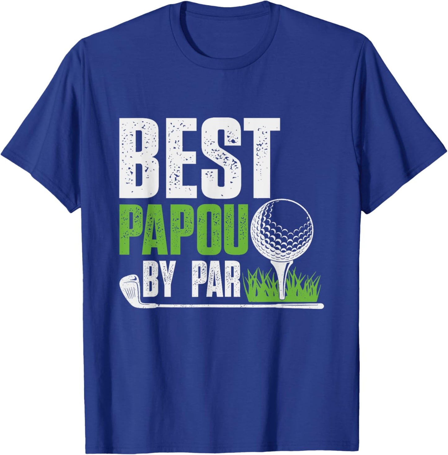 Vintage Best Papou By Par Gifts For Fathers Day Golf Lover T-Shirt - T-Shirt | Royal