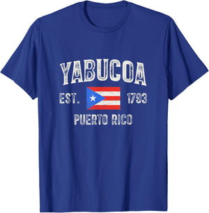 Yabucoa Puerto Rico 1793, Puerto Rico Flag T-Shirt - T-Shirt | Royal