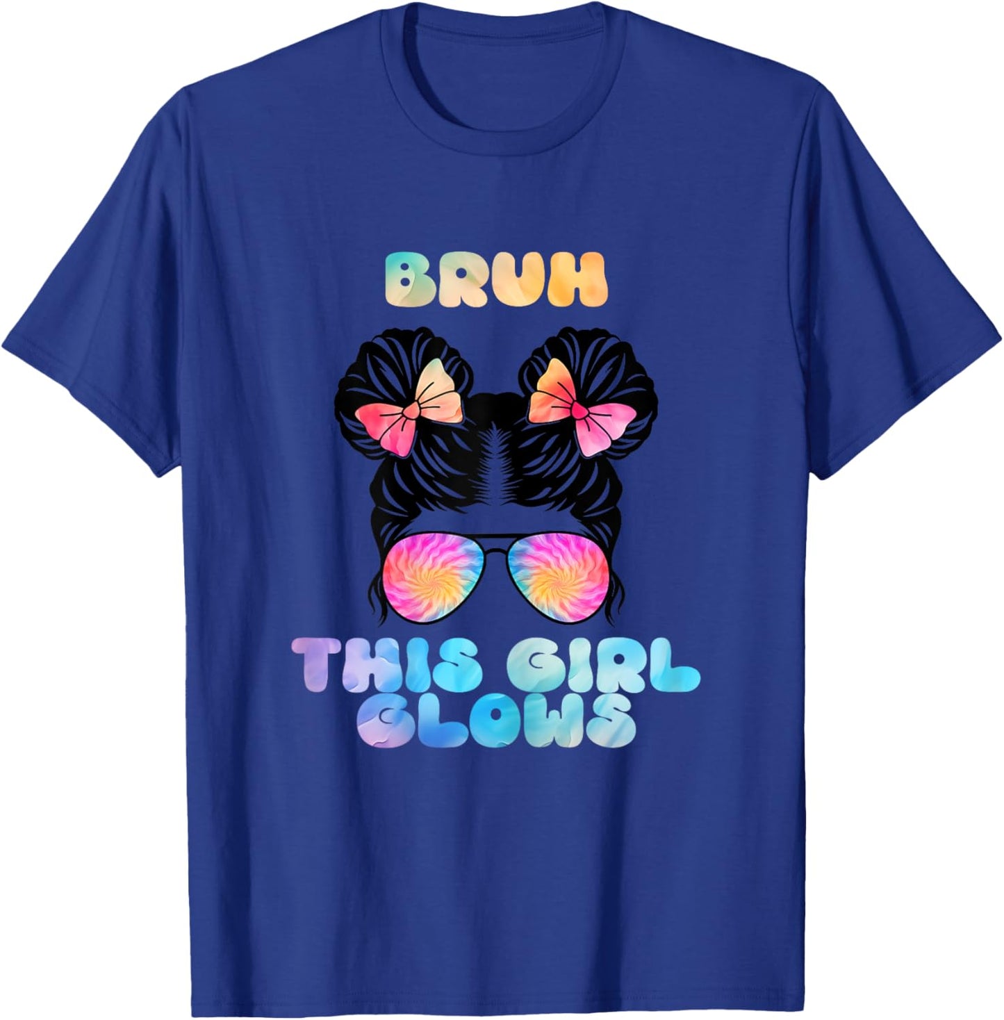 This Girl Is Positive And Tie Dye On Birthday 80's And 90's T-Shirt - T-Shirt | Royal