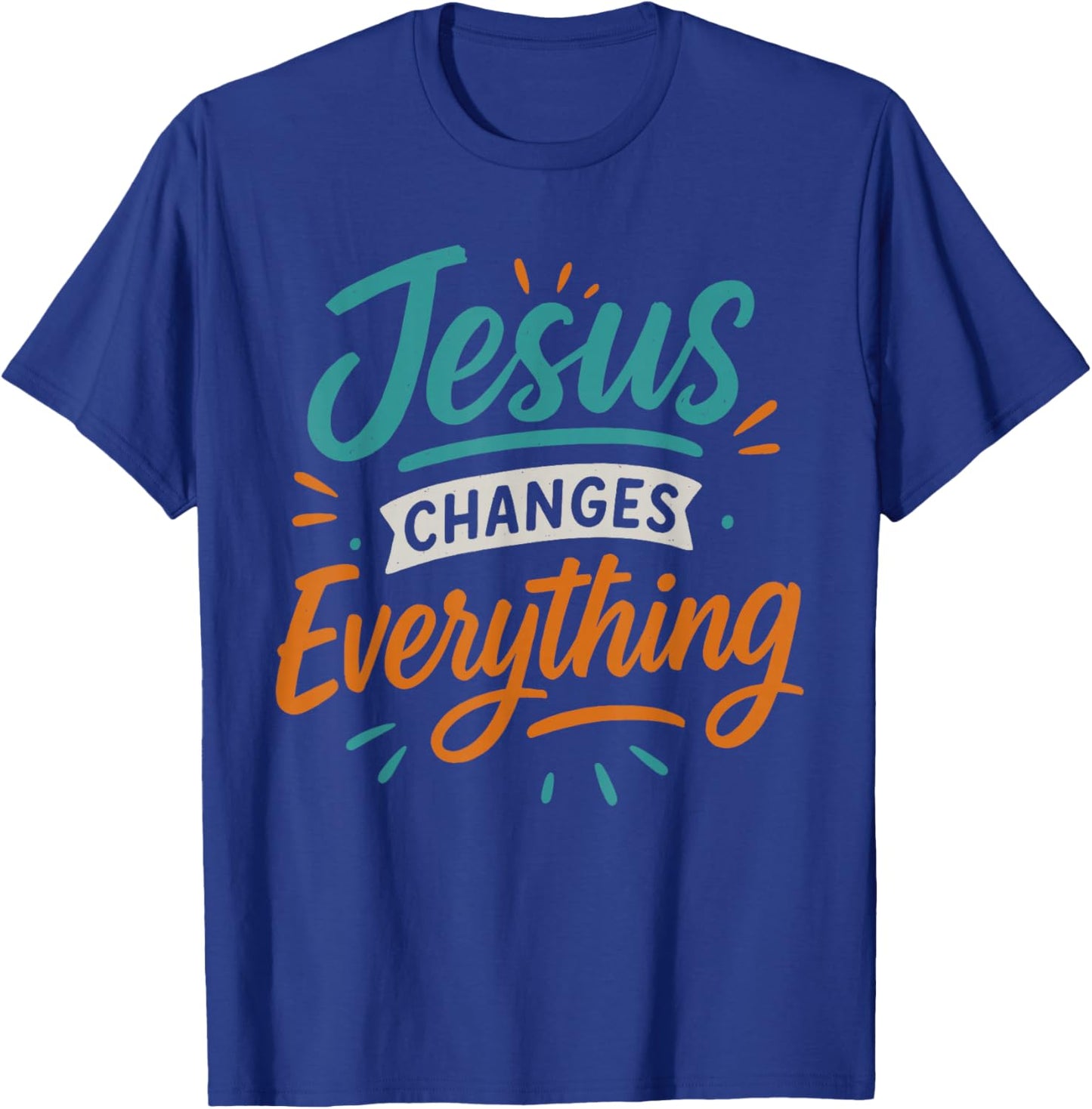 Jesus Changes Everything - Vintage Christian Faith T-Shirt - T-Shirt | Royal