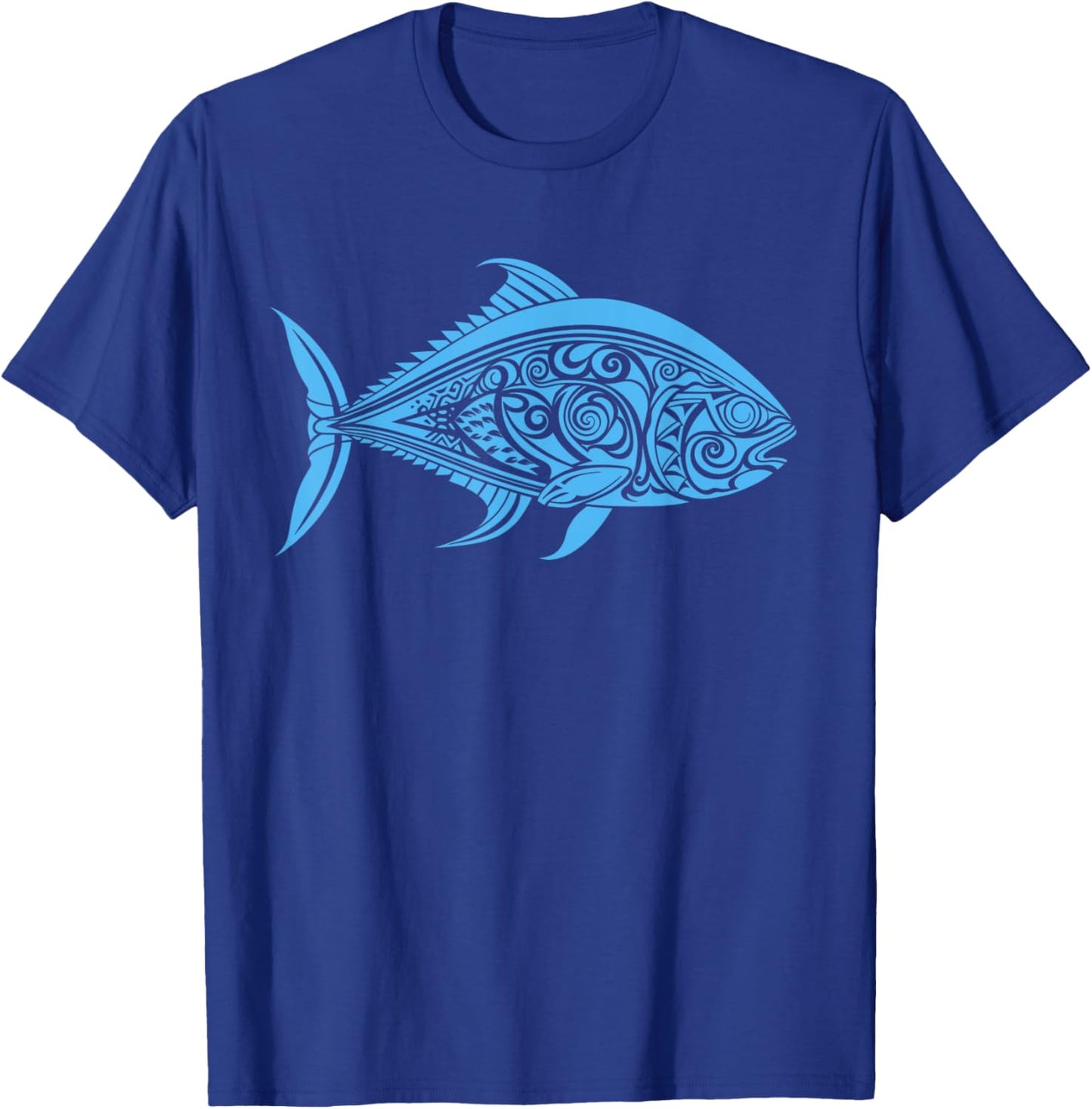 Ulua Fishing Native Hawaiian - Hawaiian Tribal T-Shirt - T-Shirt | Royal