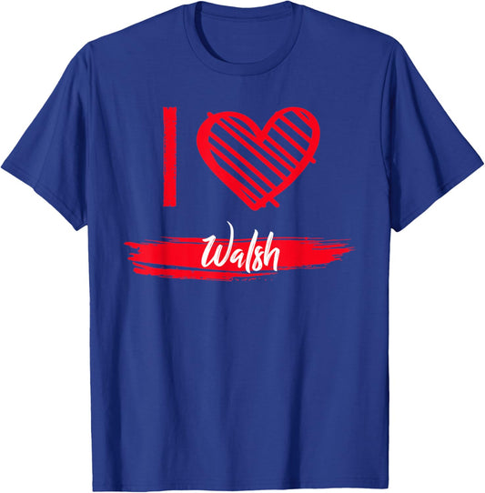 I Love Walsh County I Heart Walsh T-Shirt - T-Shirt | Royal