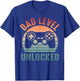 New Dad Est 2026 Gaming Dad Level Unlocked First Time Father T-Shirt - T-Shirt | Royal