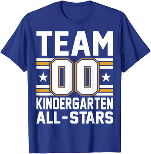Kids Sports Preschool Team Kindergarten All Stars Jersey T-Shirt - T-Shirt | Royal
