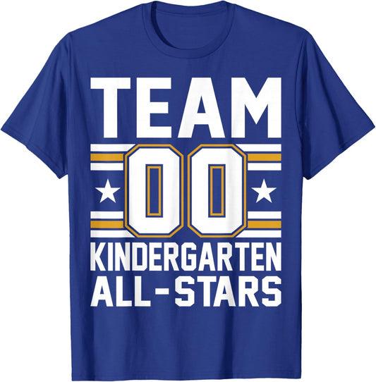 Kids Sports Preschool Team Kindergarten All Stars Jersey T-Shirt - T-Shirt | Royal