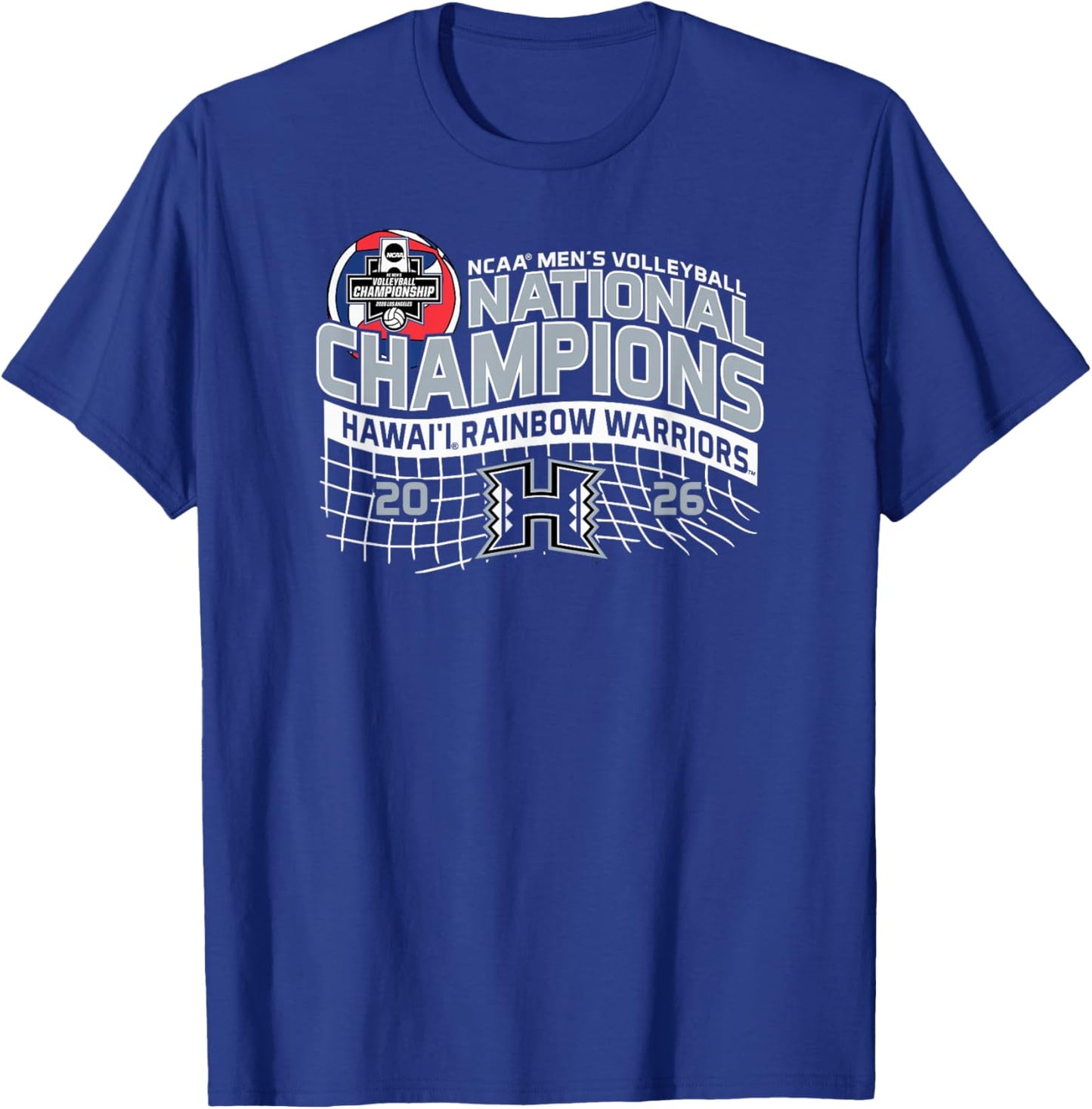 Hawaii Rainbow Warriors National Champs 2026 Volleyball T-Shirt - T-Shirt | Royal