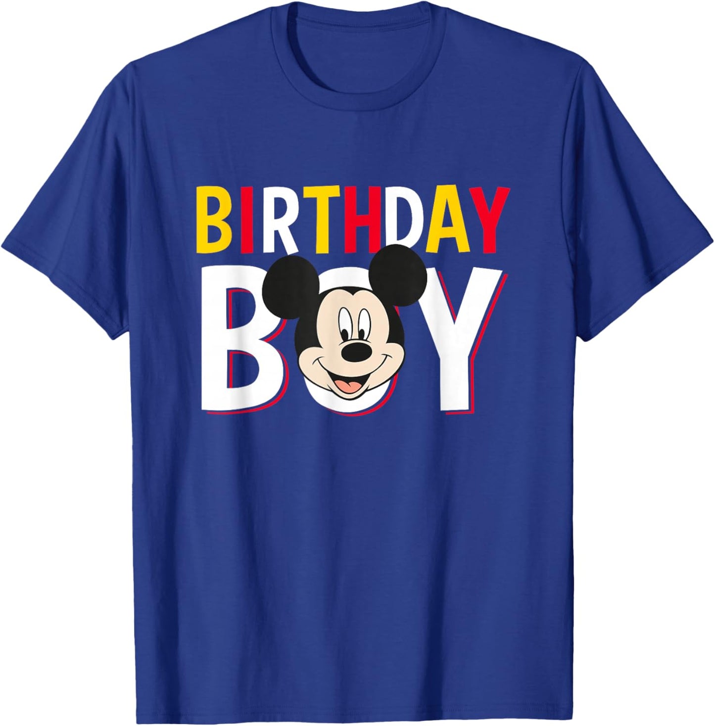 Disney Mickey and Friends Birthday Boy Cute Mickey Logo T-Shirt - T-Shirt | Royal