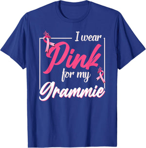 Support Breast Cancer - I Wear Pink For My Grammie T-Shirt - T-Shirt | Royal