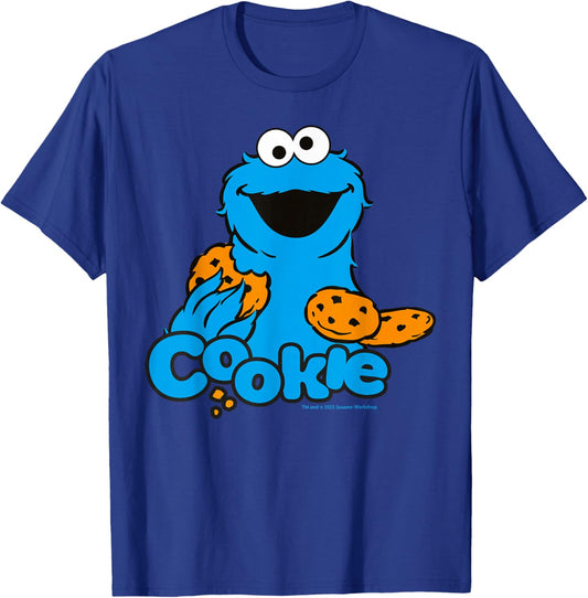 Sesame Street Cookie Monster Best Cookies Happy Pose Classic T-Shirt - T-Shirt | Royal