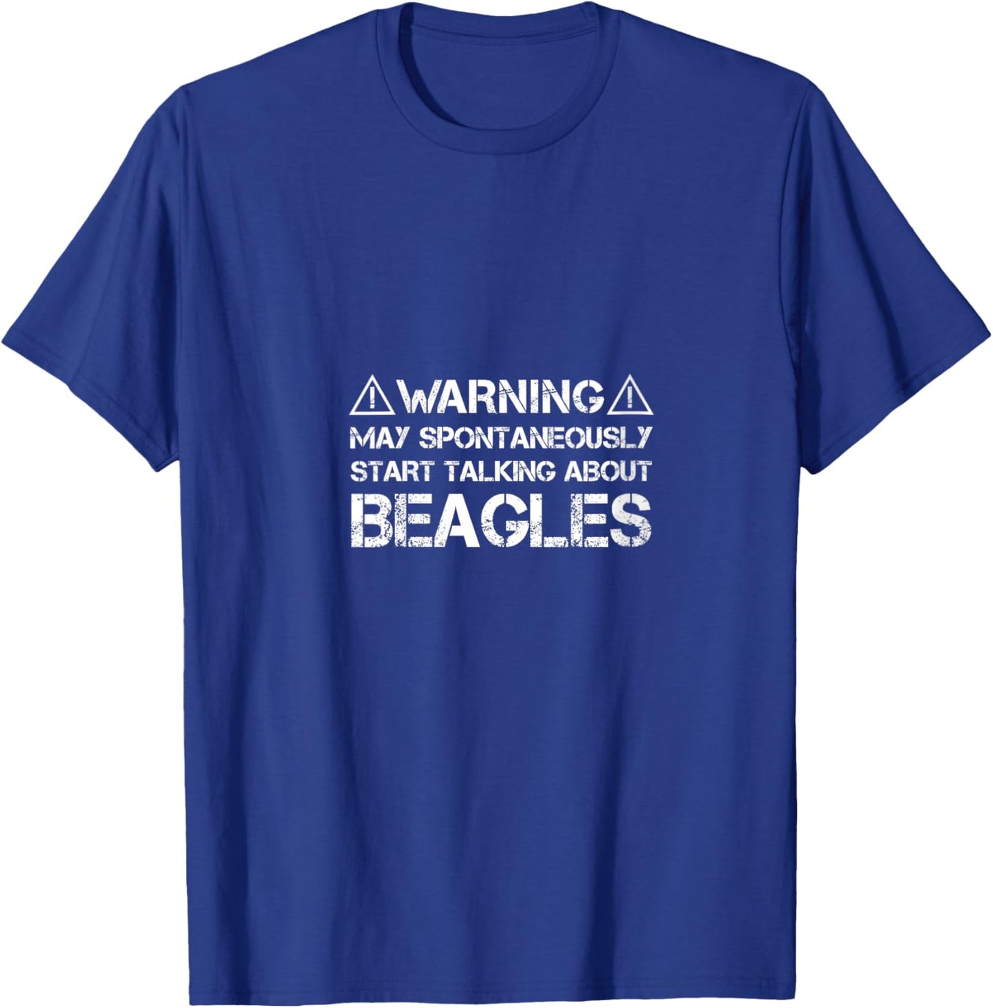 Beagle Warning May Start Talking About Beagles V-Neck T-Shirt - T-Shirt | Royal