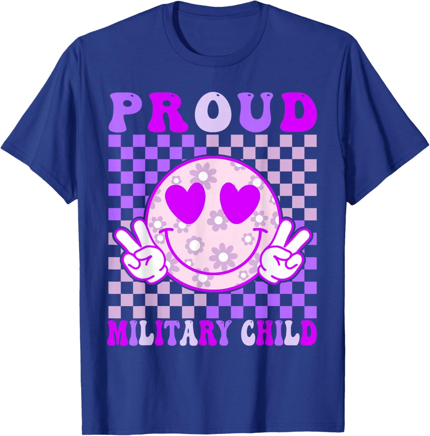 Purple Up For Military Kids Proud Military Child Month T-Shirt - T-Shirt | Royal
