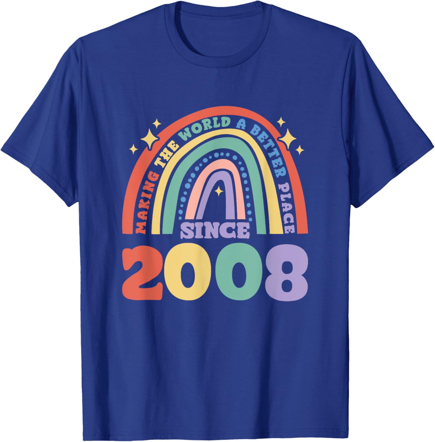 Making the world a better place since 2008, 2008 Birthday T-Shirt - T-Shirt | Royal