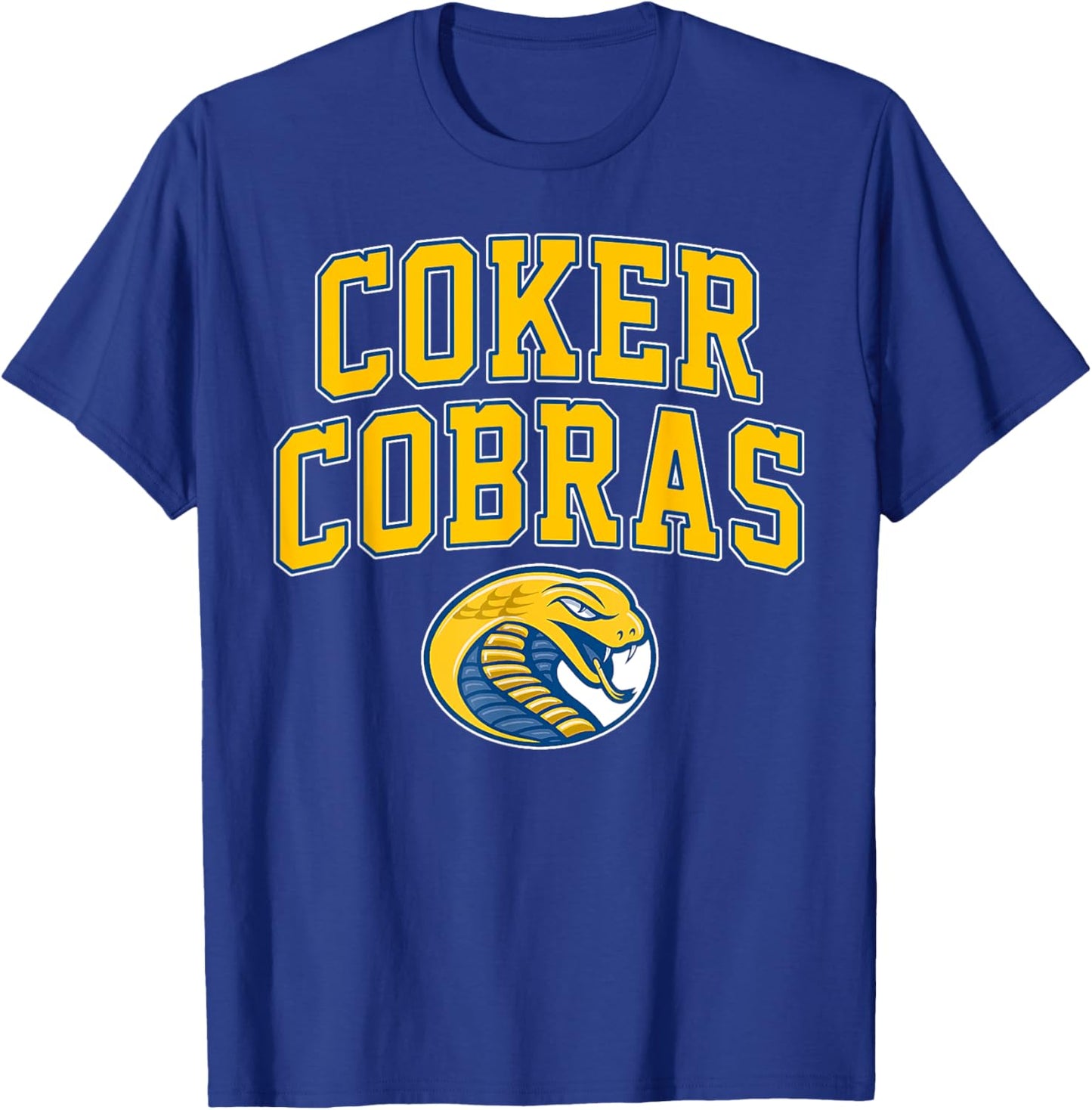 Coker College Cobras Arch Vintage Sports Design Men Women T-Shirt - T-Shirt | Royal