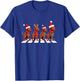 Chocolate Lab Crossing Road Xmas T-Shirt - T-Shirt | Royal