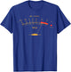 Audio Engineer Retro VU Meter Hi-Fi Vintage Stereo Music T-Shirt - T-Shirt | Royal