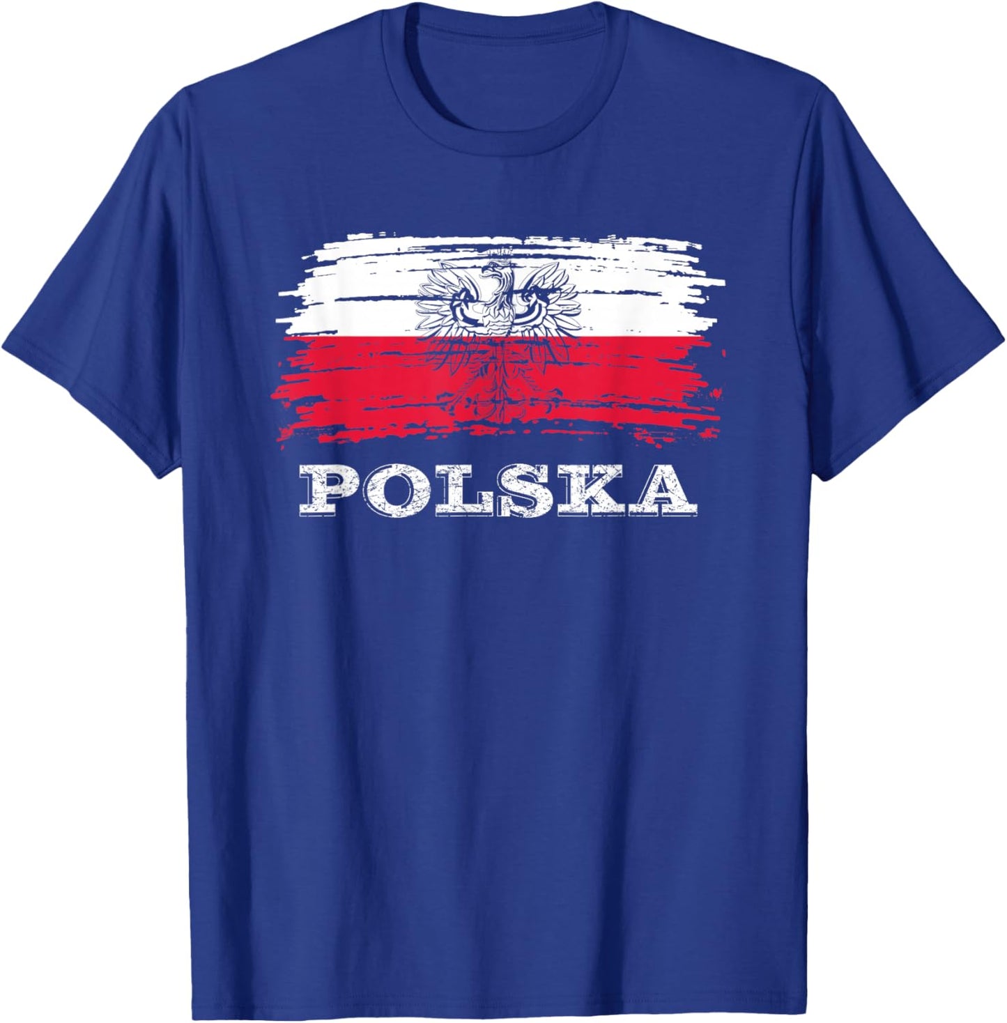 Polish Gifts, Polish Pride, Polish Flag with Eagle Polska T-Shirt - T-Shirt | Royal