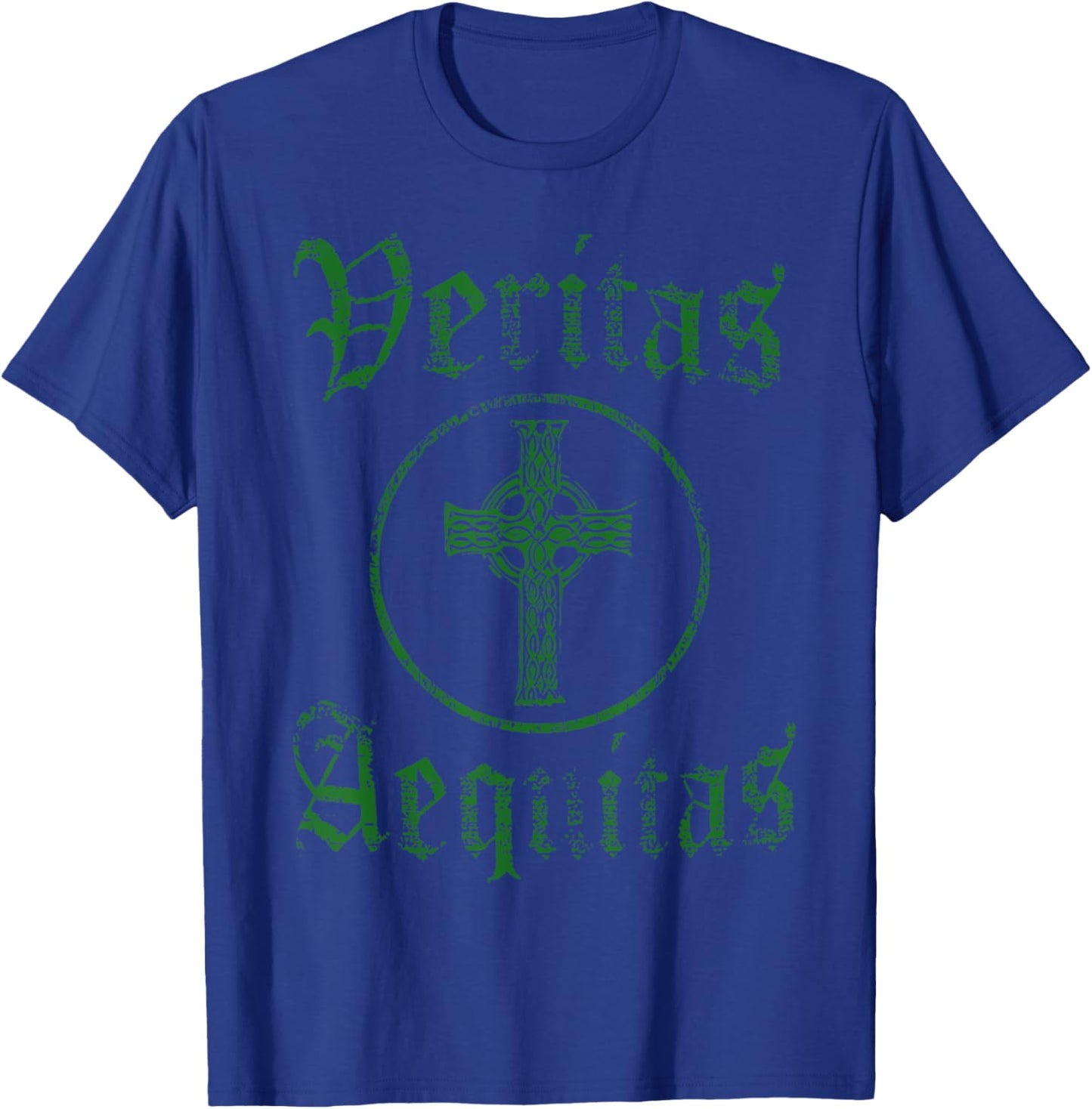 Veritas Aequitas Celtic Truth Justice prayer St Patricks Day T-Shirt - T-Shirt | Royal