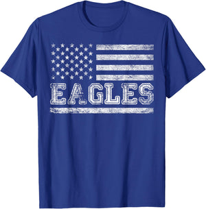 Eagles Sports Name Vintage Retro Gift Men Women Boy Girl T-Shirt - T-Shirt | Royal