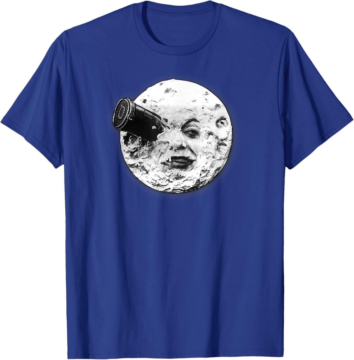 Moon Spaceship Face Trip to The Moon Voyage Dans la Lune T-Shirt - T-Shirt | Royal