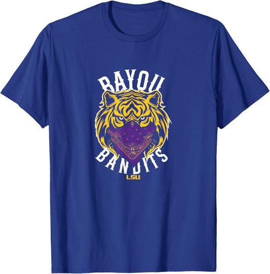 LSU Football - Bayou Bandits - LSU Tigers T-Shirt - T-Shirt | Royal