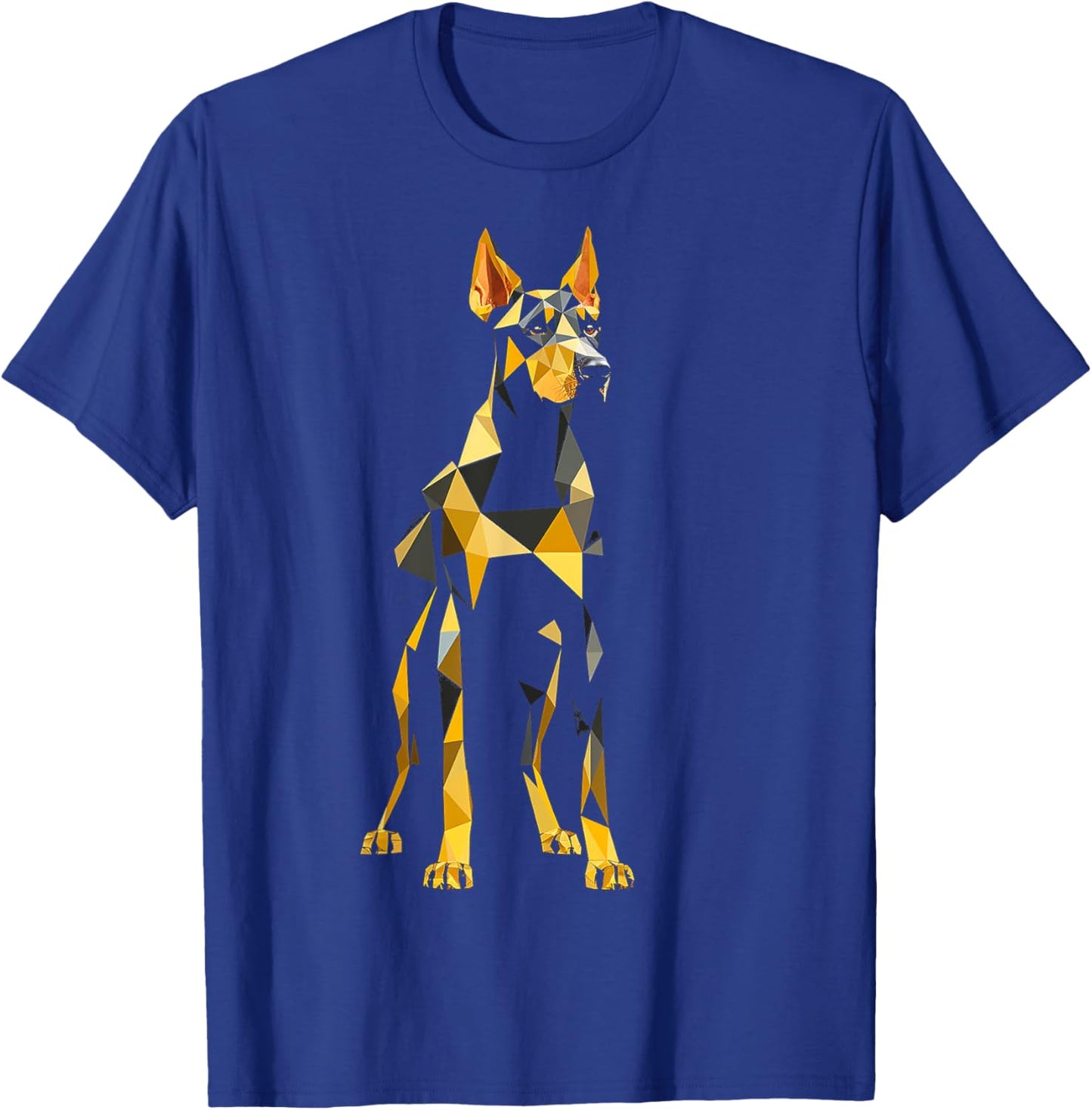 Doberman Motif Pet Artwork Dog Doberman T-Shirt - T-Shirt | Royal