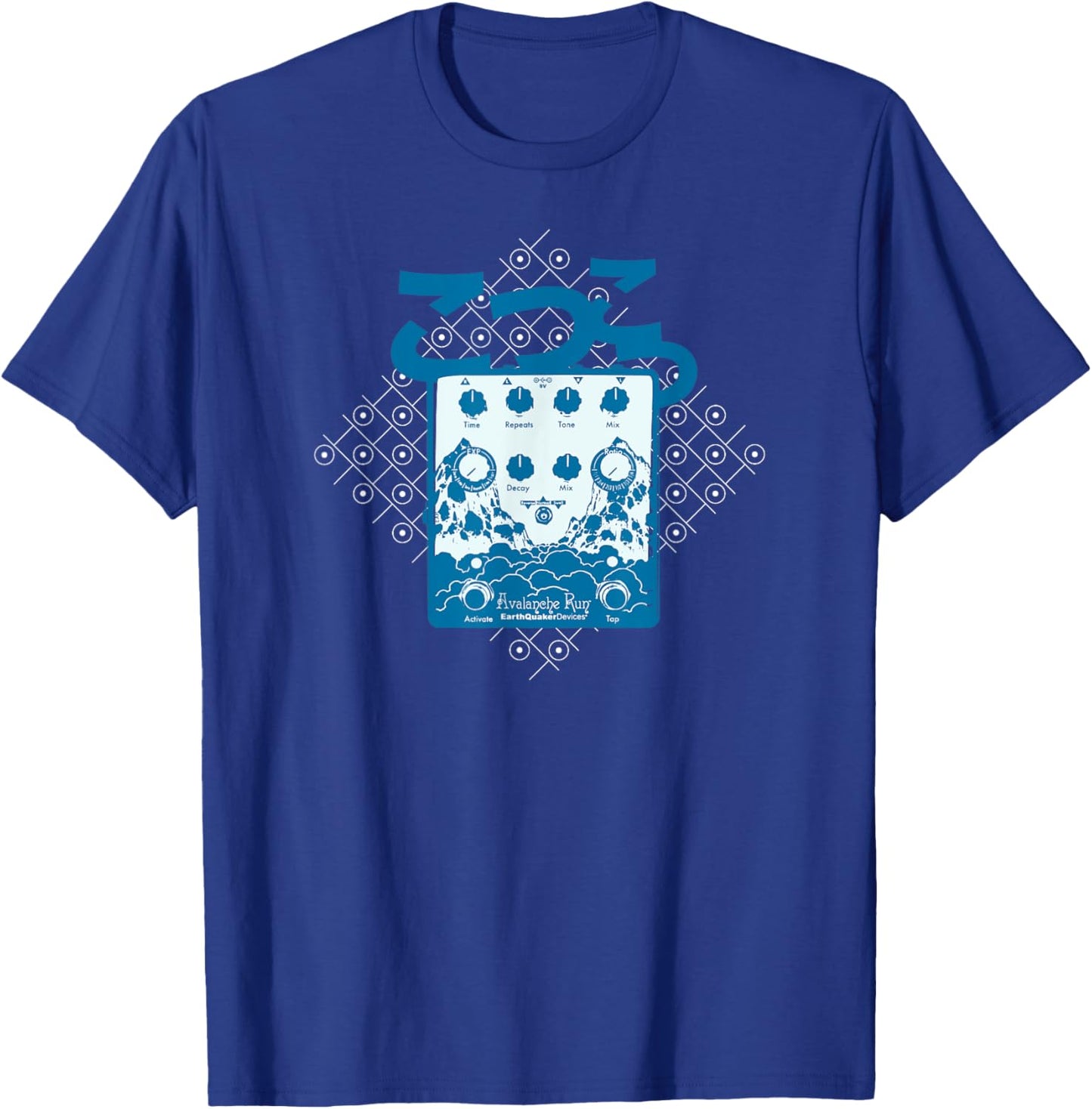 Kotsu Kotsu + Avalanche Run :: Music, Guitar Pedal, Creative T-Shirt - T-Shirt | Royal