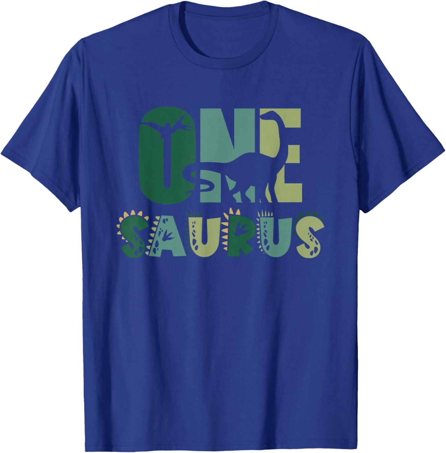 One Saurus First 1st Birthday Dinosaur Boy Toddler Kids T-Shirt - T-Shirt | Royal