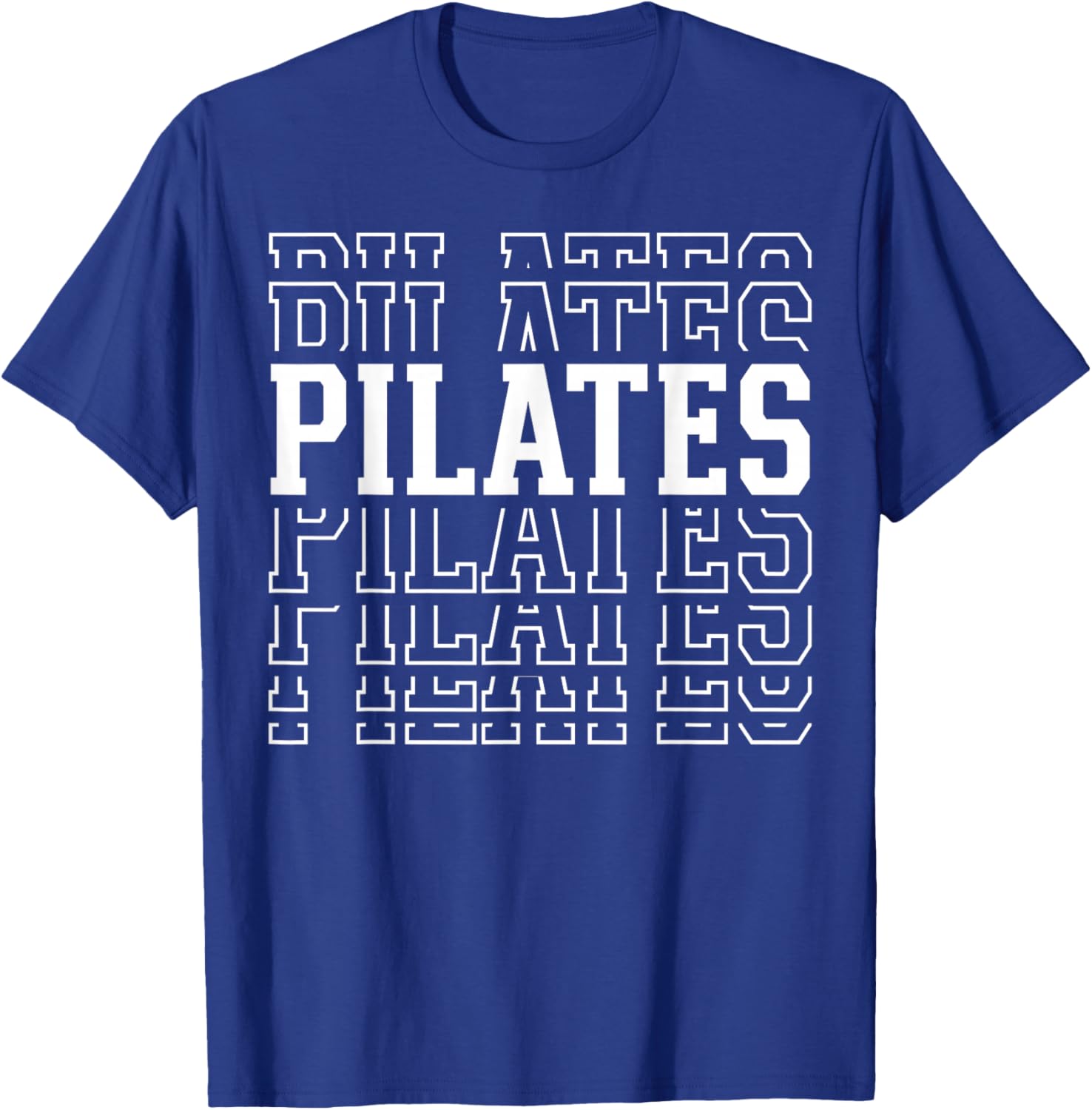 Pilates Funny Layered Text Instructor Coach T-Shirt - T-Shirt | Royal