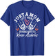 Just A Mom Out Here, Trying Not To Raise Assholes Funny Mom T-Shirt - T-Shirt | Royal