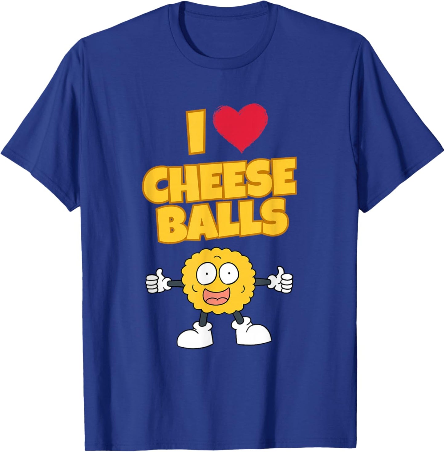 I Love Cheese Balls Cute Snack Enthusiast Art T-Shirt - T-Shirt | Royal